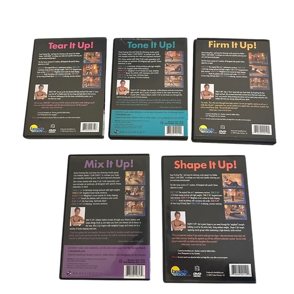 Beachbody Debbie Siebers Slim Series 5 DVD Set Mix, Tear, Shape, Tone, Firm - Picture 2 of 5
